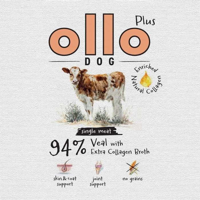 OLLO Plus Collagen Mono Μοσχάρι - Υγρή τροφή για ενήλικες σκύλους - 800 g