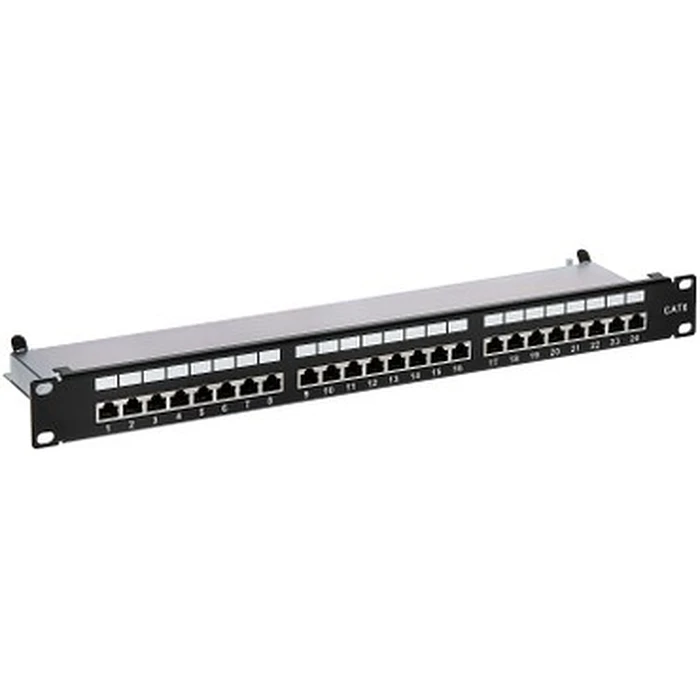 Patch Panel RJ-45 PP-24/RJ6-C/FTP, 24 θύρες, Cat6 FTP, 19" 1U