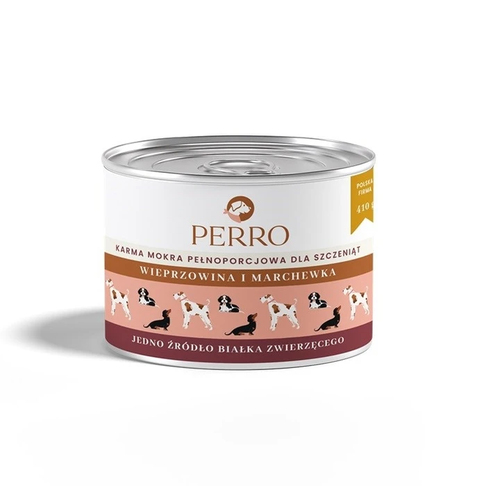 PERRO Junior Χοιρινό με Καρότο - Υγρή Τροφή για Σκύλους - 410g