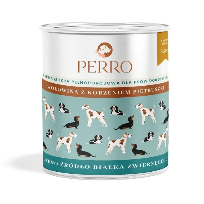 PERRO Βοδινό με ρίζα μαϊντανού - Υγρή τροφή για σκύλους 850 g