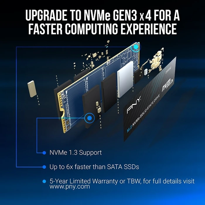 PNY CS1030 2TB M.2 2280 PCIe x4 Gen3 NVMe SSD