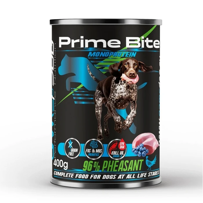 PRIME BITE Monoprotein Φασιανός με μούρα - υγρή τροφή για σκύλους - 400 g | Game Dog