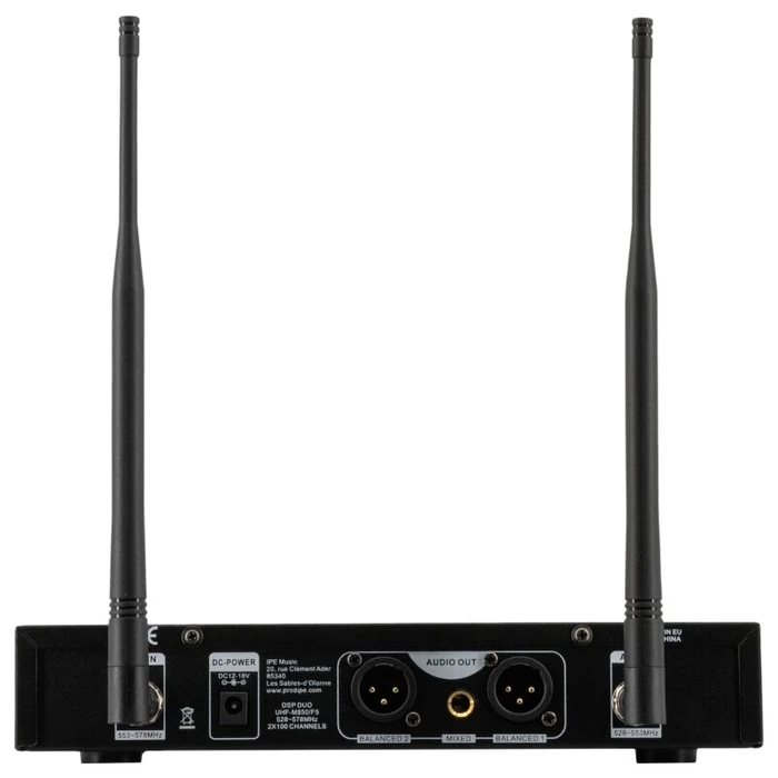 Prodipe M850 DSP Duo UHF F5 - Ασύρματο σύστημα με 2 χειρολαβές μικροφώνων