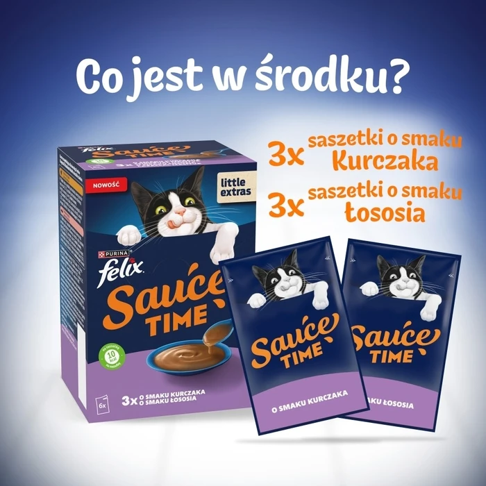 PURINA Felix Sauce Time - Υγρή Τροφή για Γάτες 6x40g