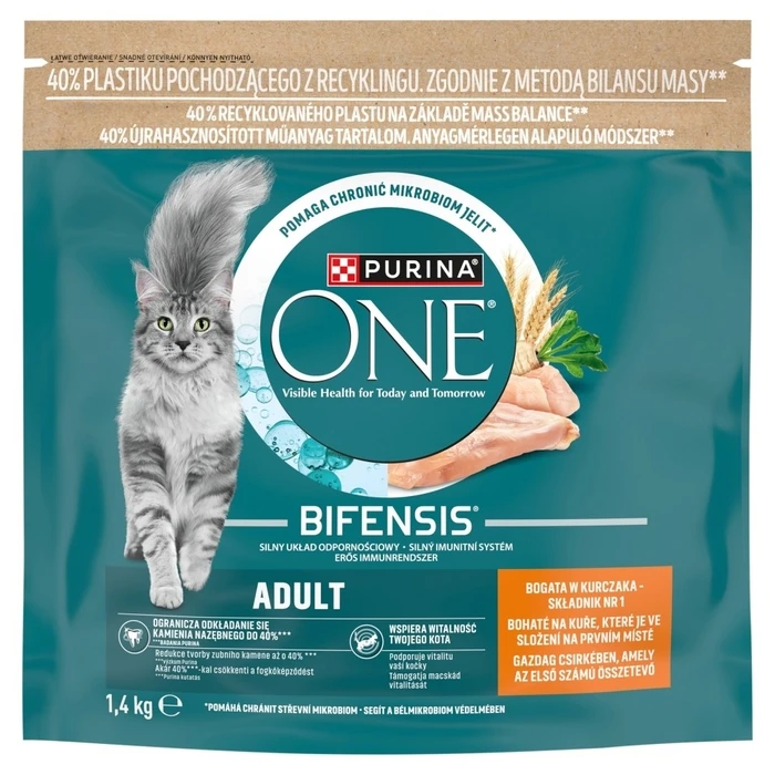 PURINA One Bifensis Adult Πλούσιο σε Κοτόπουλο - Ξηρή Τροφή για Γάτες - 1,4 kg