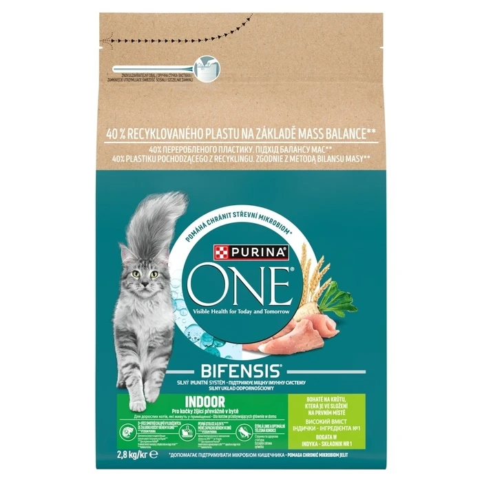 PURINA ONE Bifensis Indoor με Γαλοπούλα - Ξηρά Τροφή για Γάτες - 2,8 kg