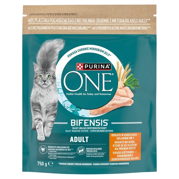 PURINA One Bifensis Ενήλικες Πλούσια σε Κοτόπουλο - Ξηρή Τροφή για Γάτες - 750 g