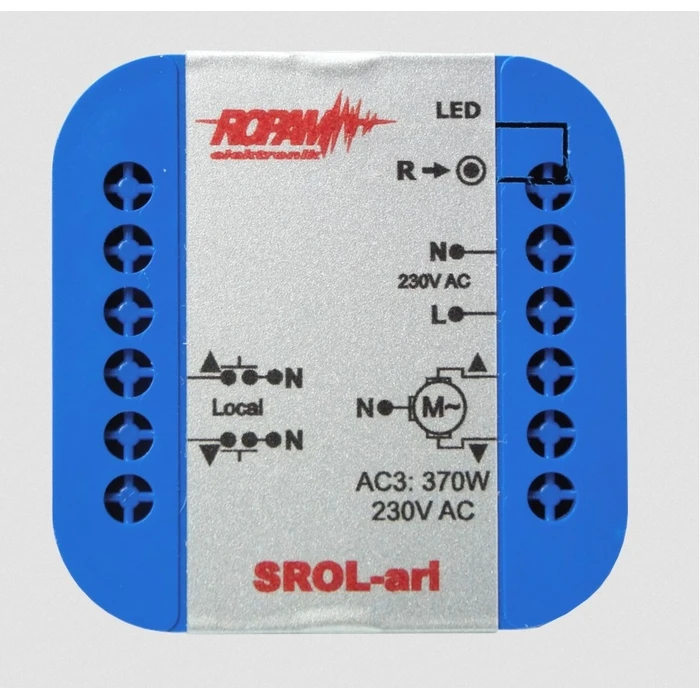 ROPAM SROL-ari ασύρματος ελεγκτής ρολών 230VAC, αμπερομετρικός, κατάσταση ρολού στην εφαρμογή και πάνελ αφής (IP-64)