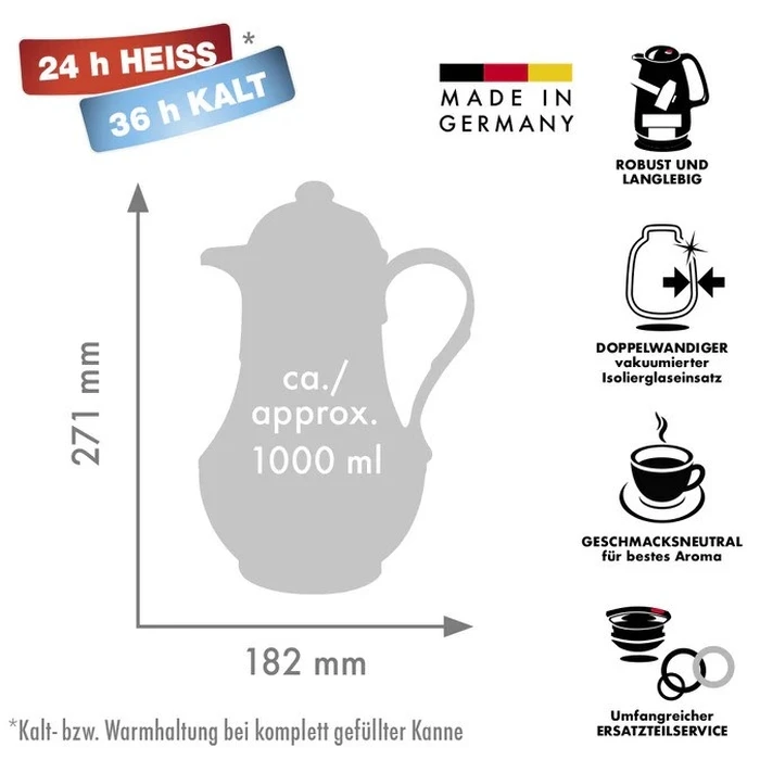 ROTPUNKT θερμός κανάτα 1,0 L, ελεφαντόχρωμο (ecru) - MPN 230/IV