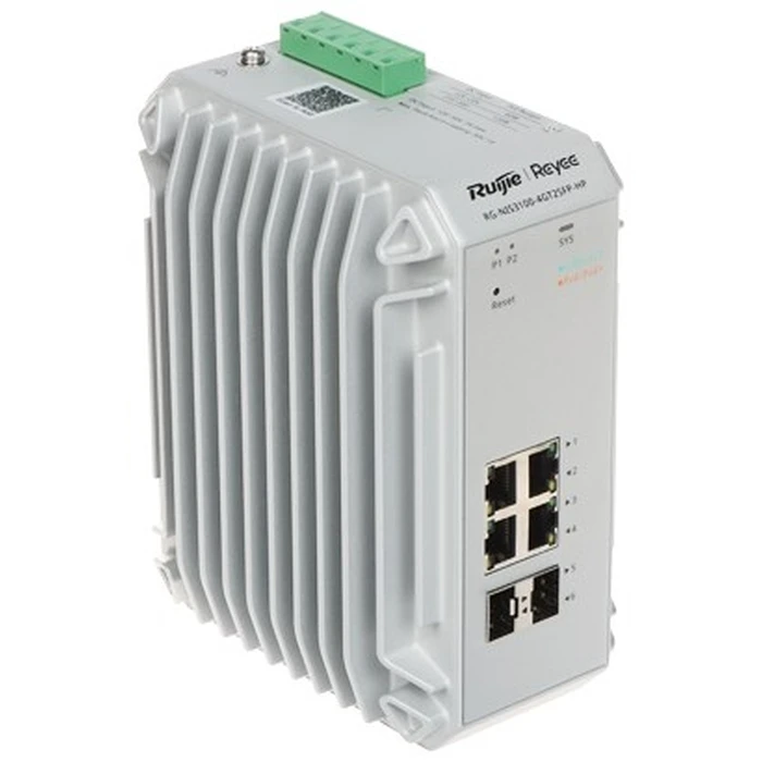 Ruijie Networks RG-NIS3100-4GT2SFP-HP Managed L2 Gigabit PoE Switch 4x 10/100/1000 RJ45 + 2x SFP, Grey