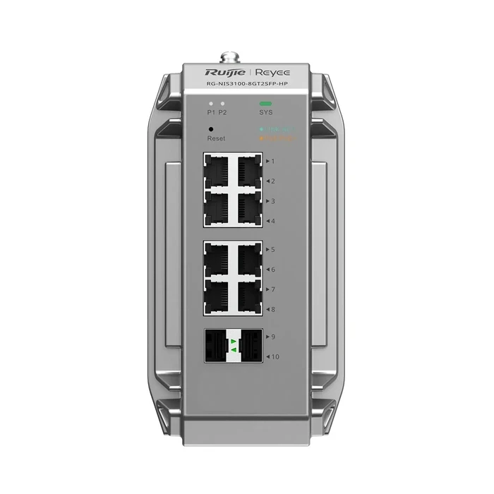 Ruijie Networks RG-NIS3100-8GT2SFP-HP Διαχειριζόμενος L2 Gigabit PoE Διακόπτης (8x RJ45, 2x SFP)