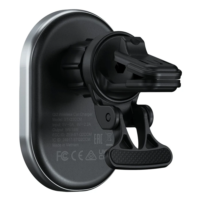 Satechi ST-Q2CCM Ασύρματος Φορτιστής Αυτοκινήτου Qi2 15W Μαύρο/Γκρι