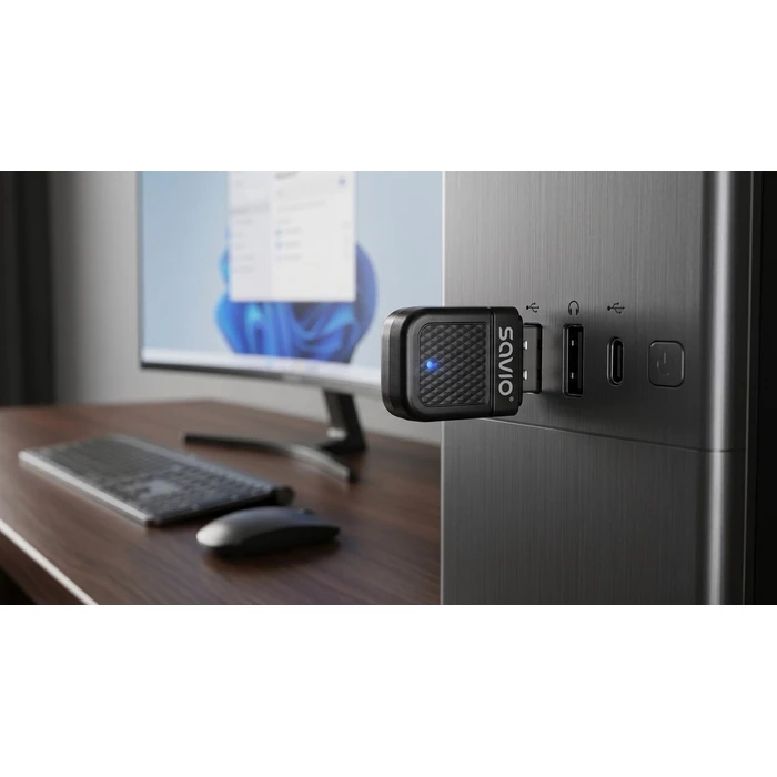 Savio BT-070 USB 2.0 Bluetooth Adapter (Black)