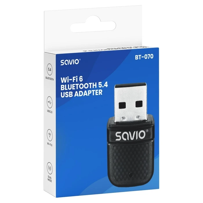 Savio BT-070 USB 2.0 Bluetooth Adapter (Black)