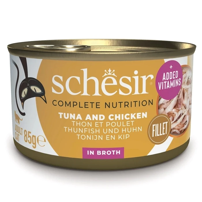 Schesir Tuna with Chicken and Rice in Cooking Water - Wet Cat Food - 85 g