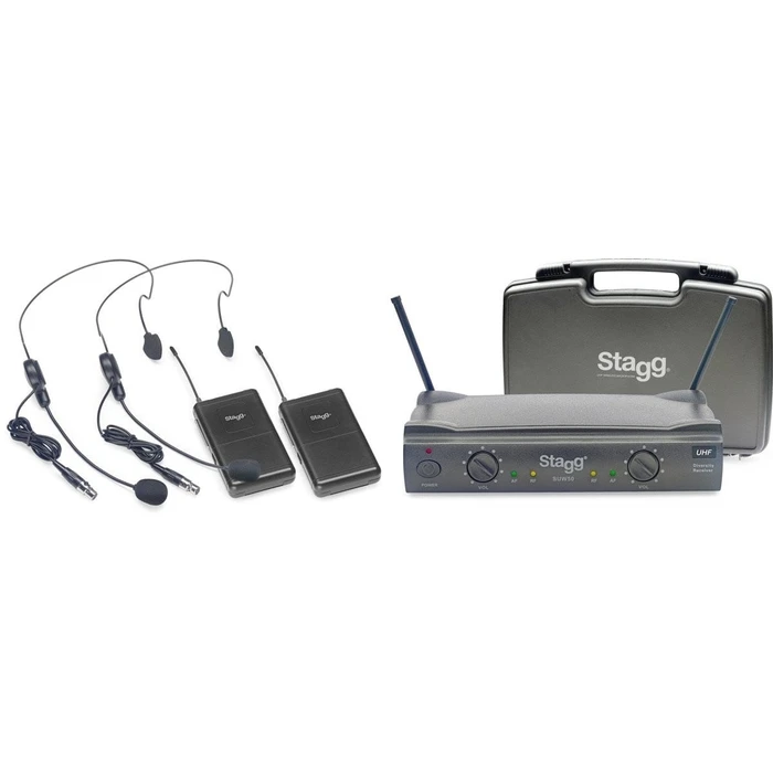 Stagg SUW 50 HH FH EU UHF ασύρματο σύστημα κεφαλής 2 καναλιών – Μαύρο