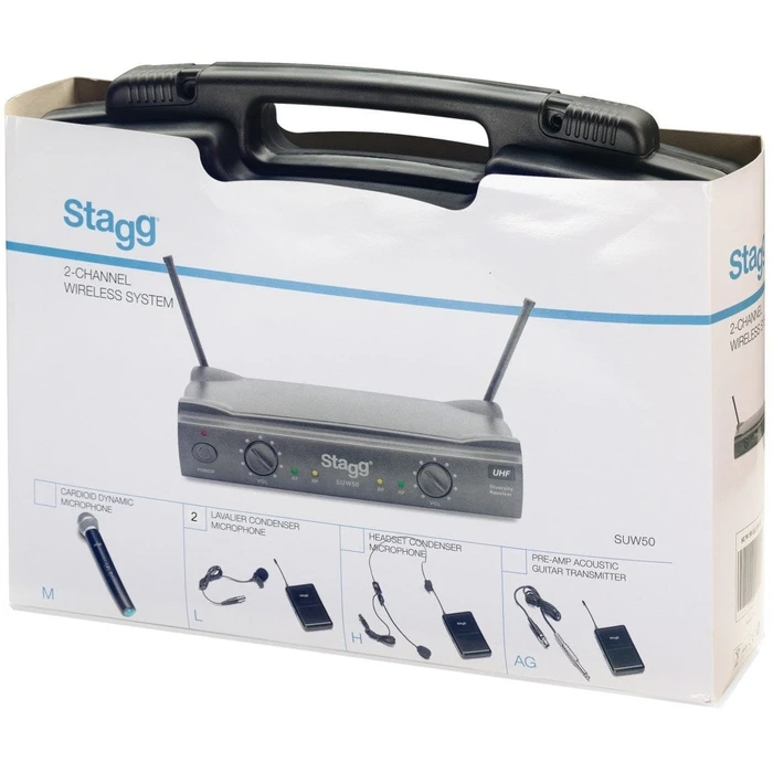 Stagg SUW 50 HH FH EU UHF ασύρματο σύστημα κεφαλής 2 καναλιών – Μαύρο