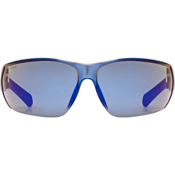 UVEX Equate cycling glasses, black/blue matt with mirror blue lens