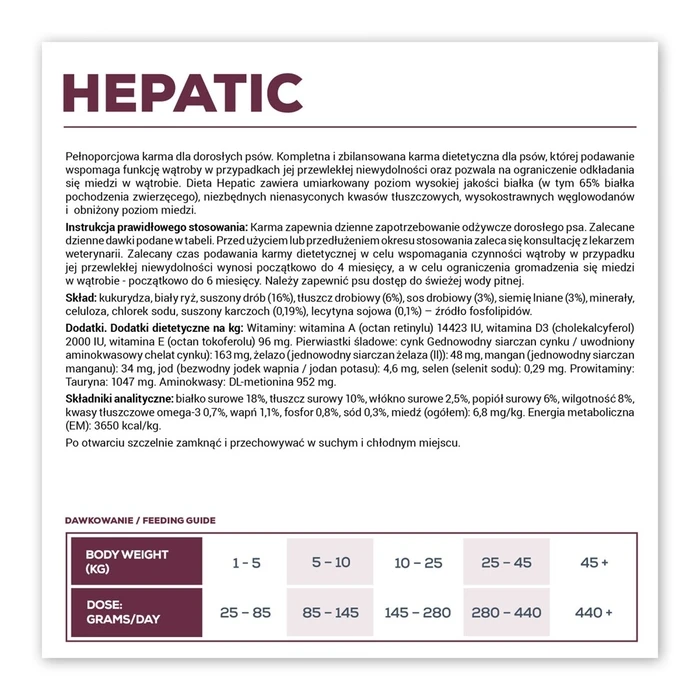 VETEXPERT Veterinary Diet Hepatic Dog - Ξηρή Τροφή για Σκύλους 2 kg