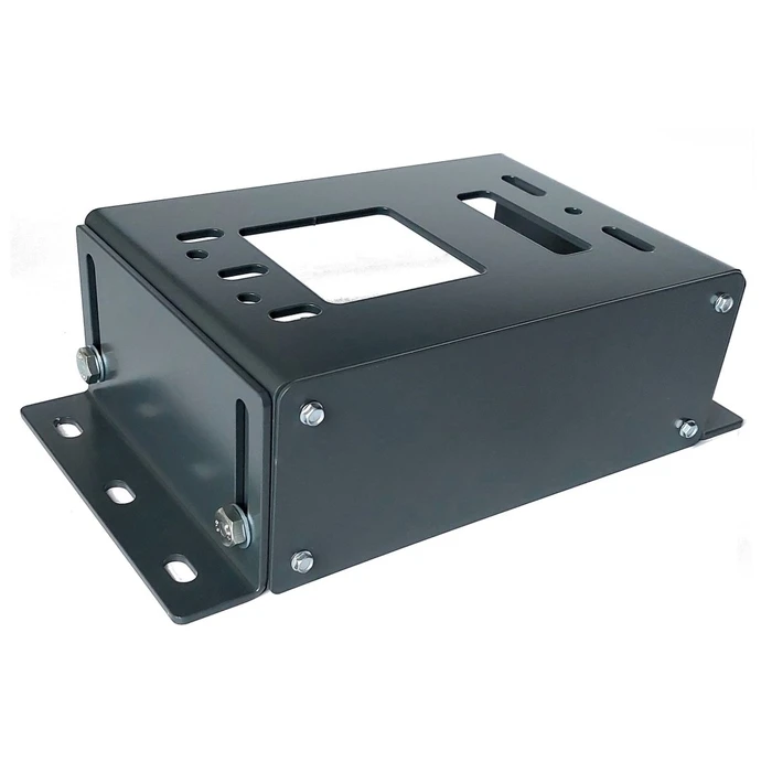 Mounting base 10.5–16 cm, Zinc plated RAL7016 for DEA LIVI, SOMFY ELIXO, BFT DEIMOS, ROGER M30 drives - PRESBET (MPN: 37821)