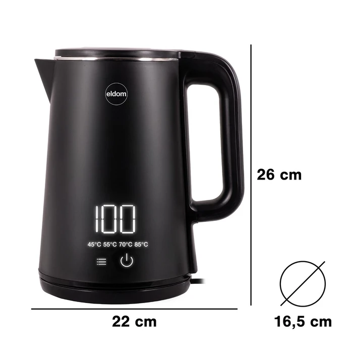 ELDOM C515C Cordless Kettle 1.8 L 2000 W Black