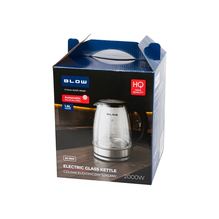 Blow BK-18GS Glass Kettle 2000W, 1.8 L