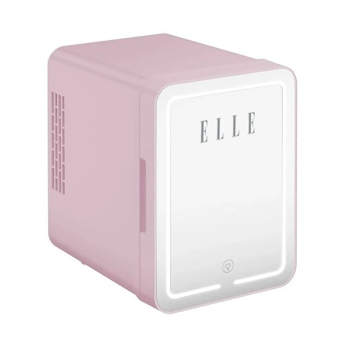 ELLE 4L Mini Fridge with LED Make-Up Mirror, Purple - Elle Home (ESDAFX04PUEU)
