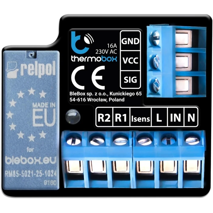 Μονάδα θέρμανσης BLEBOX thermoBox (Wi‑Fi, 230V, 16A, 3.68kW)