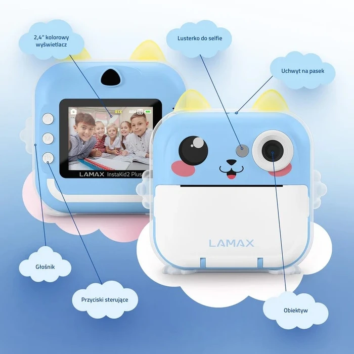 Παιδική φωτογραφική μηχανή LAMAX InstaKid2 Plus, μπλε