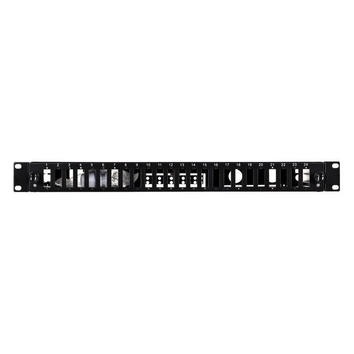 Πάνελ patch 1U 24 θυρών SC Duplex (Μαύρο, Μέταλλο) - A-LAN FOP-1U-24SCD-C