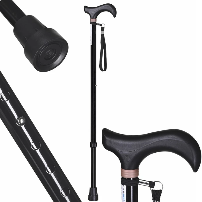 Adjustable walking stick ACTIONMED black