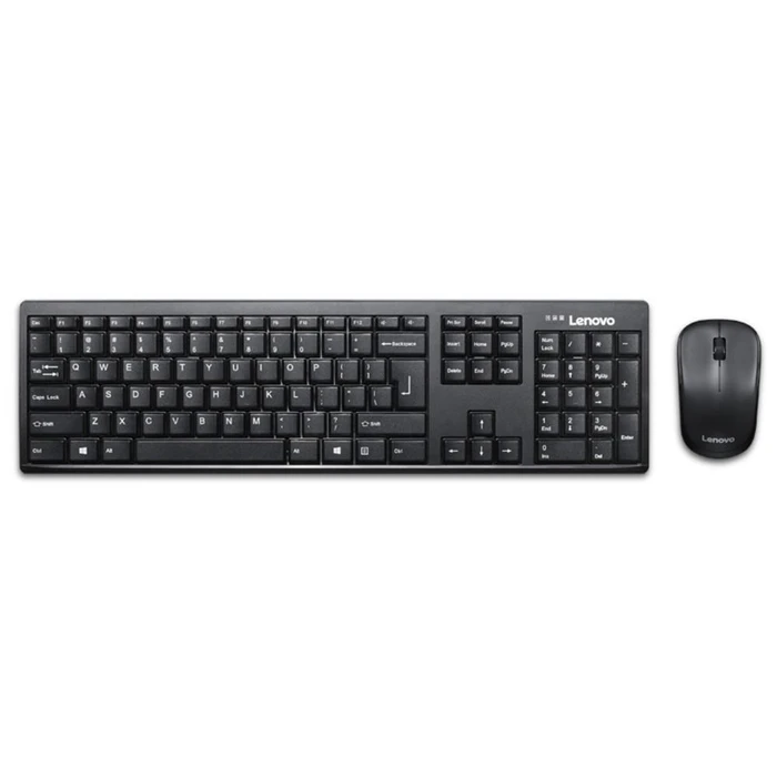 Lenovo GX30L66303 Keyboard & Mouse Set – Universal QWERTY US English, Black