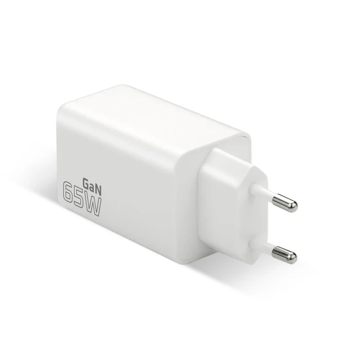 everActive Charger GaN 65W 1x USB-A 2x USB-C Quick Charge 4+ White (SC-655Q)