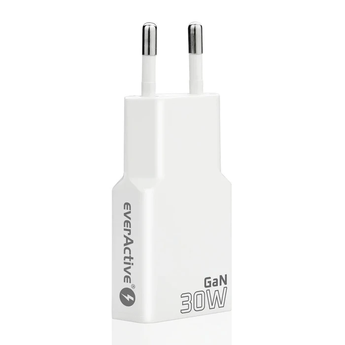everActive Charger SUPER SLIM 2 x USB-C Quick Charge 4+ 30W White (SC-385Q)
