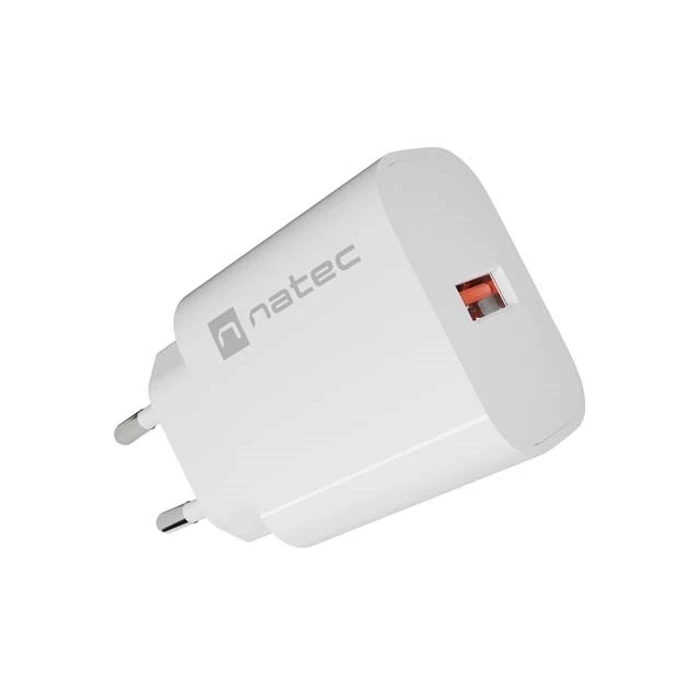 Φορτιστής Τοίχου Natec Ribera 18W (USB-A + USB-C) Λευκός