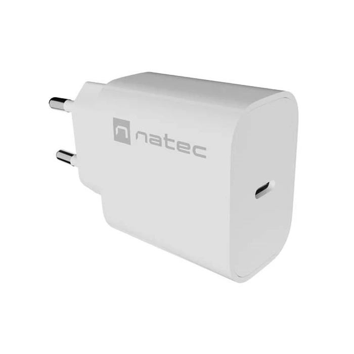 Φορτιστής Τοίχου Natec Ribera 20W (1x USB-C, 1x USB-A) Λευκό