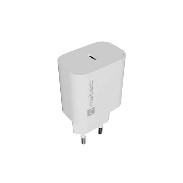 Φορτιστής Τοίχου Natec Ribera 20W (1x USB-C, 1x USB-A) Λευκό