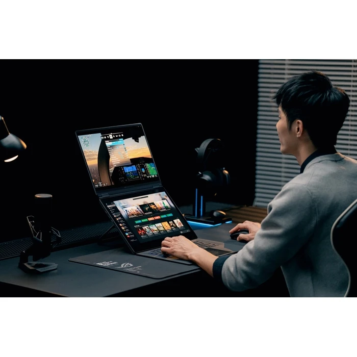 ASUS ROG Zephyrus Duo 16 GX651AX-U9322X / Intel Core Ultra 9 386H / 2x16.0" 3K OLED Touch 120Hz / NVIDIA GeForce RTX 5090 24GB / 32GB LPDDR5X / 2TB PCIe 5.0 SSD / Windows 11 Pro / Stellar Grey