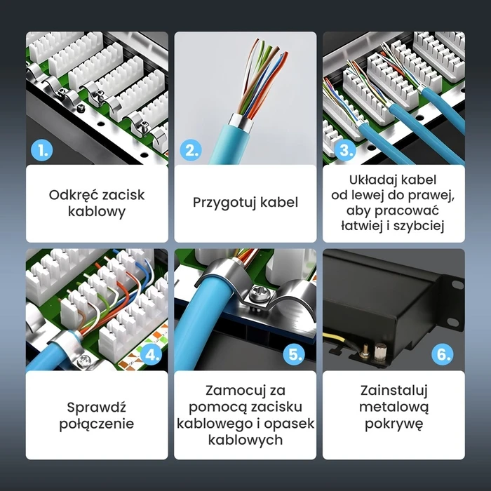 Extralink Patch Panel Shielded για Rack 1U 19" 24 Θύρων CAT5e Μαύρο EX.9823