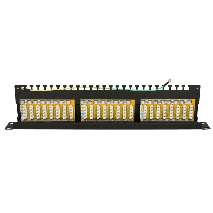 Extralink Patch Panel Shielded για Rack 1U 19" 24 Θύρων CAT5e Μαύρο EX.9823