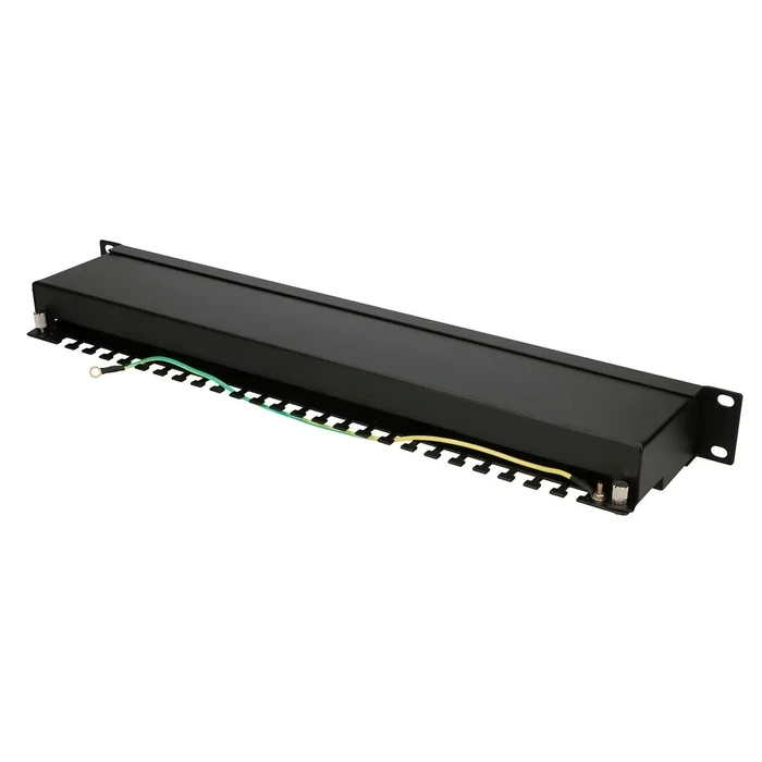 Extralink Patch Panel Shielded για Rack 1U 19" 24 Θύρων CAT5e Μαύρο EX.9823