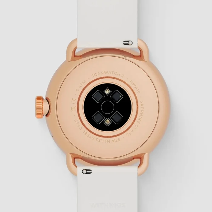 Withings ScanWatch 2 Stainless Steel 38mm (Sand) - Hybrid Smartwatch with ECG, SpO2, TempTech24/7, Health Sense OS 3