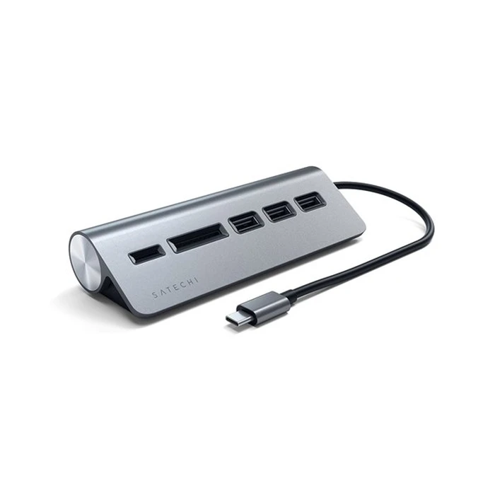 Satechi Hub 4 Θύρων USB 2.0 με σύνδεση USB-C Ασημί ST-TCHCRM