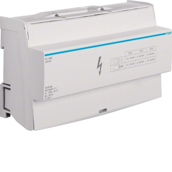 Hager Μπλοκ Διανομής με Μπάρες 4P 125A KJ125B