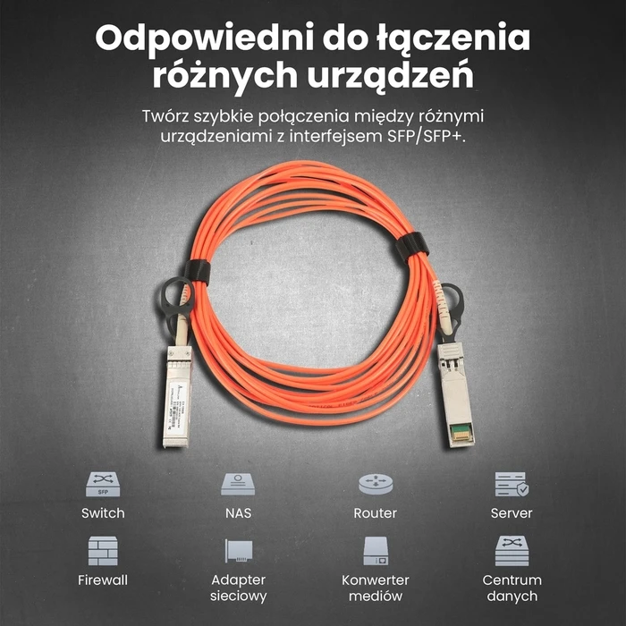 Extralink Καλώδιο Οπτικής Ίνας SFP+ 5m EX.15906