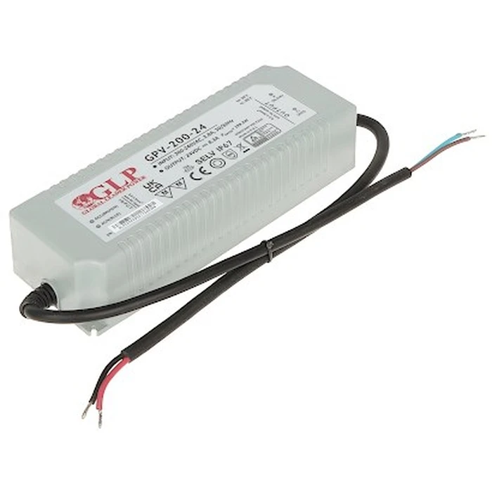 Τροφοδοτικό Σταθερής Τάσης LED GLP GPV-200-24 200W IP67 24V