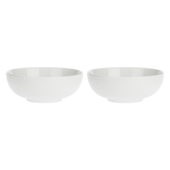 Set of 2 Momenti Salad Bowls - White, 22 cm