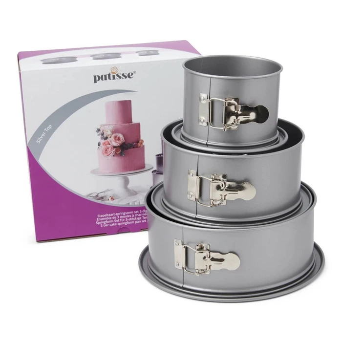 Patisse 3525 Silver-Top Springform Cake Mould Set, 3 pcs (PAT-03525)