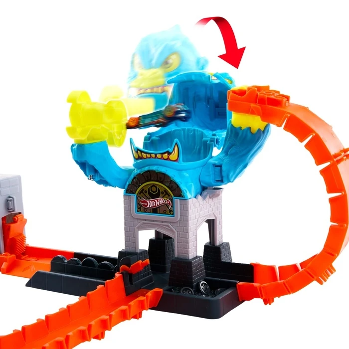 Hot Wheels City Σετ Πίστας Gorilla Slam Attack με Αυτοκίνητο, Speed Snap Track