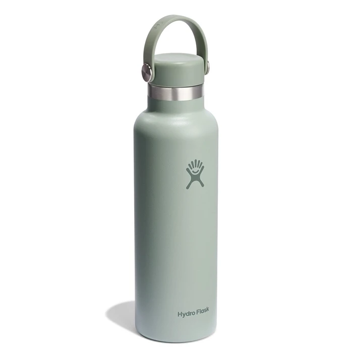 Hydro Flask Standard Mouth 21 oz (621 ml) Vacuum Insulated Bottle with Flex Straw Cap - Agave